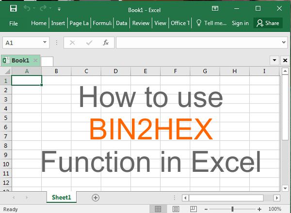 BIN2HEX Function how to use bin2hex function in excel