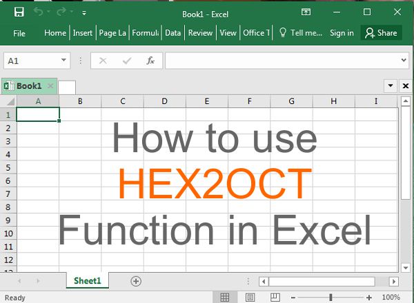 HEX2OCT Function how to use hex2oct function in excel